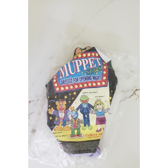 VTG Muppet Stars Blockbuster Miss Piggy Plush Doll 7" 1998 New - Picture 1 of 3